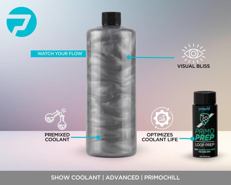 PrimoChill Vue - Computer WaterCooling Coolant, Visual Flow, Solid/Non-Transparent, Full Protection, PrimoPrep Included, Proudly Made in The USA - Sterling Silver - Image 2